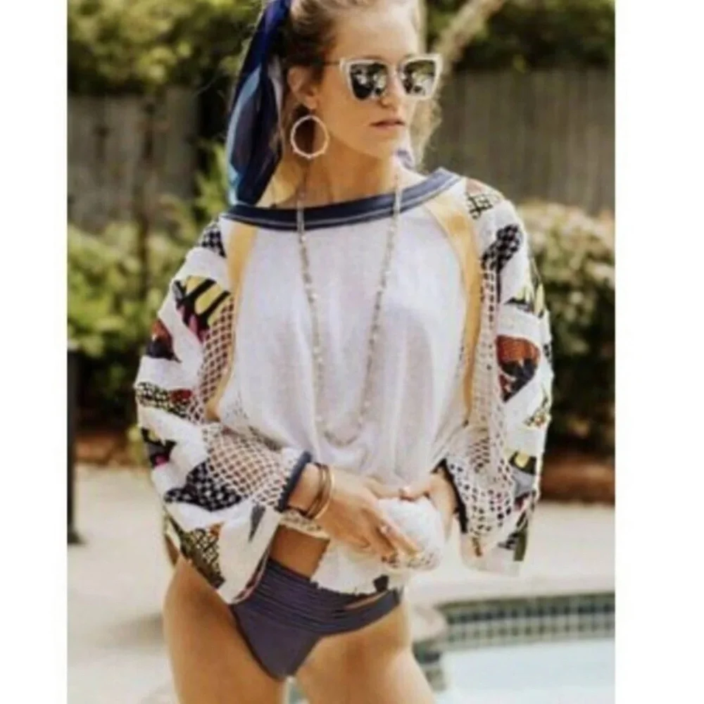 Free People Serengeti Mixed Media T-Shirt